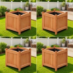 Functional 4-Piece Raised Garden Beds for Outdoor Spaces