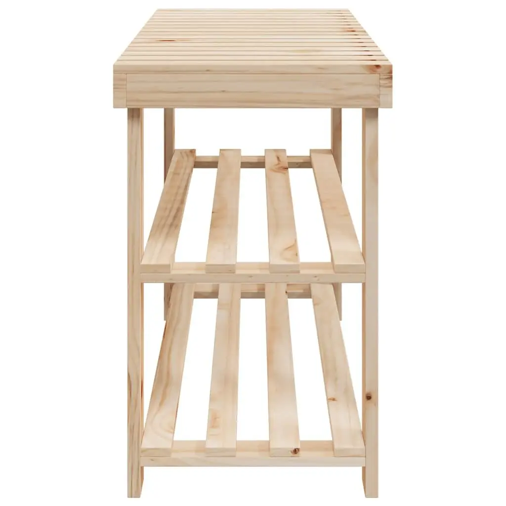 Shoe Rack with Bench Seat Storage Organizer Wooden 2-in-1 Entryway Stand