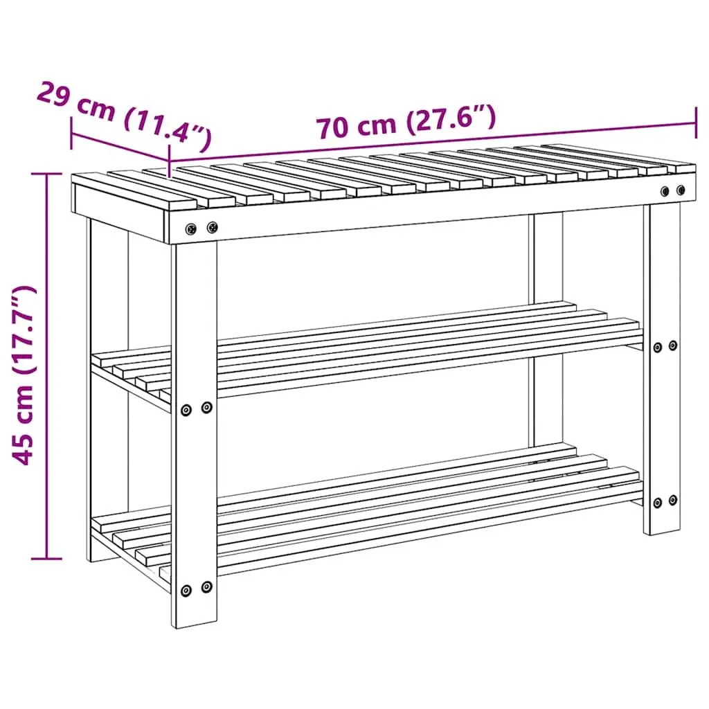 Shoe Rack with Bench Seat Storage Organizer Wooden 2-in-1 Entryway Stand