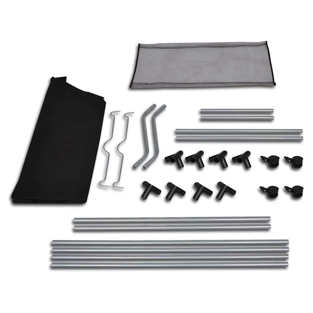 Laundry Sorters Steel Frame 2 pcs Black with 4 Removable Sorting Bags