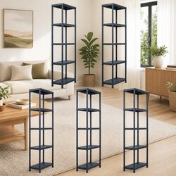 5 Black Storage Shelf Racks for Home and Office Use