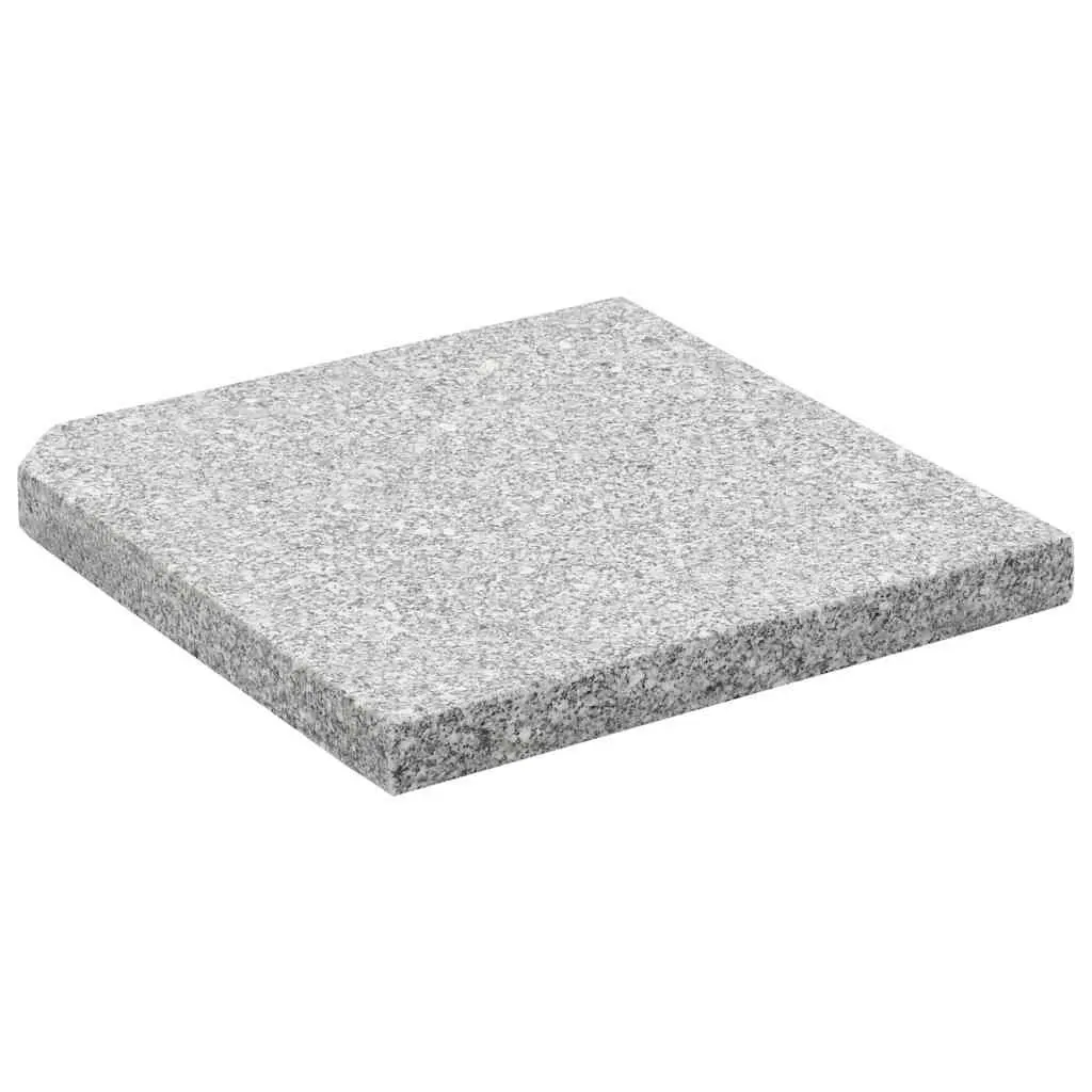 Umbrella Weight Plates Square 100kg Grey 4 Piece Outdoor Parasol Base Stabiliser