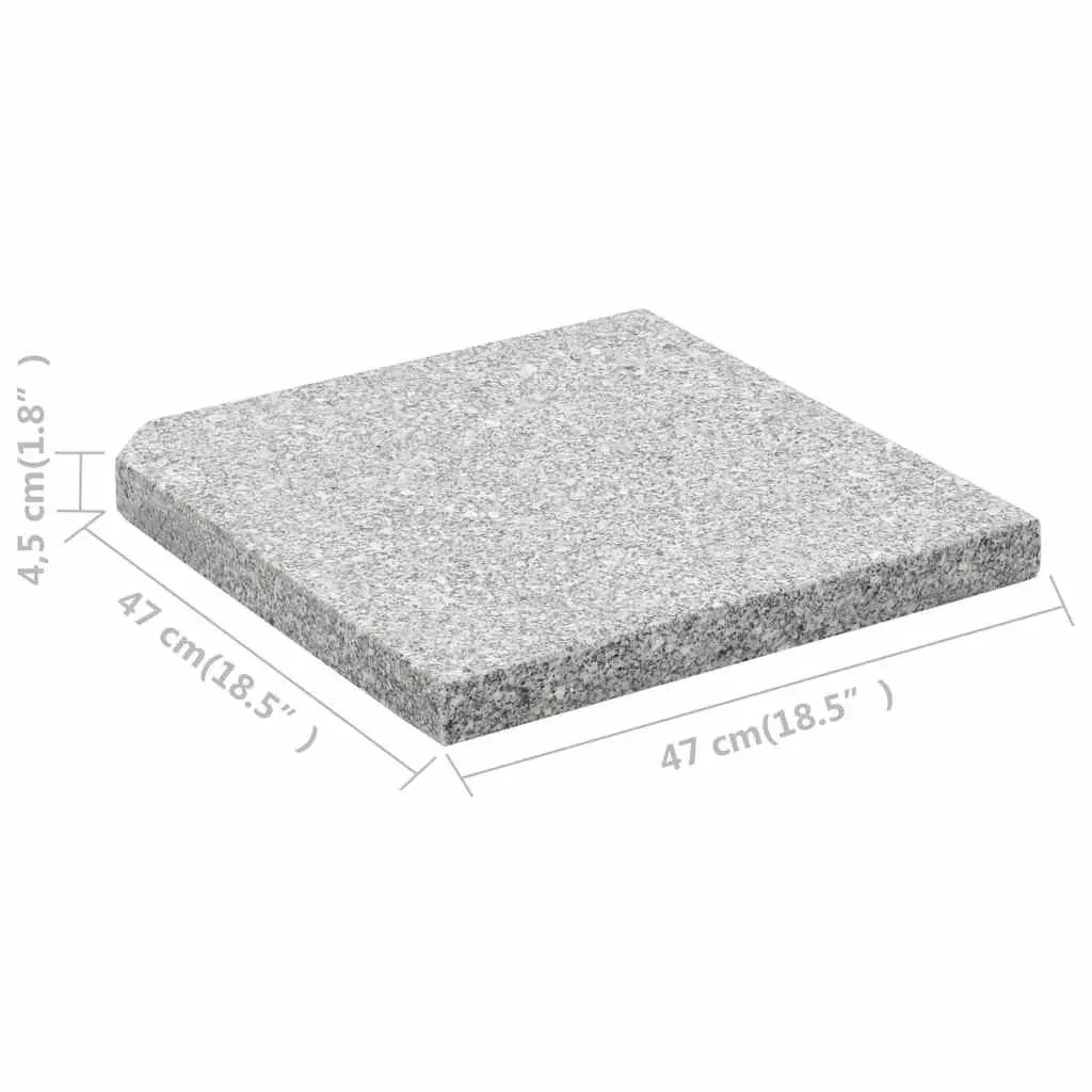 Umbrella Weight Plates Square 100kg Grey 4 Piece Outdoor Parasol Base Stabiliser