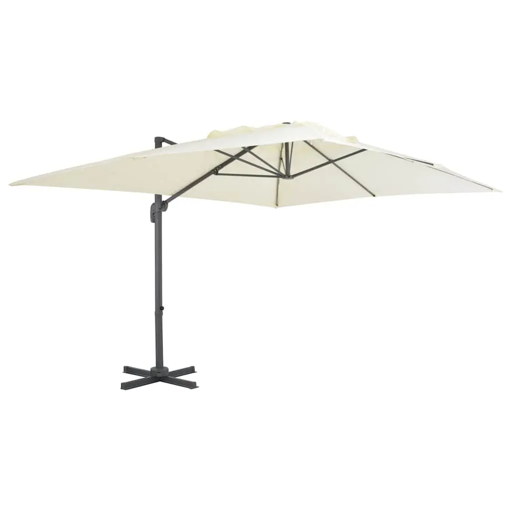 Garden Parasol Aluminium Frame UV-Resistant 360-Degree Tilt Rotate Beige