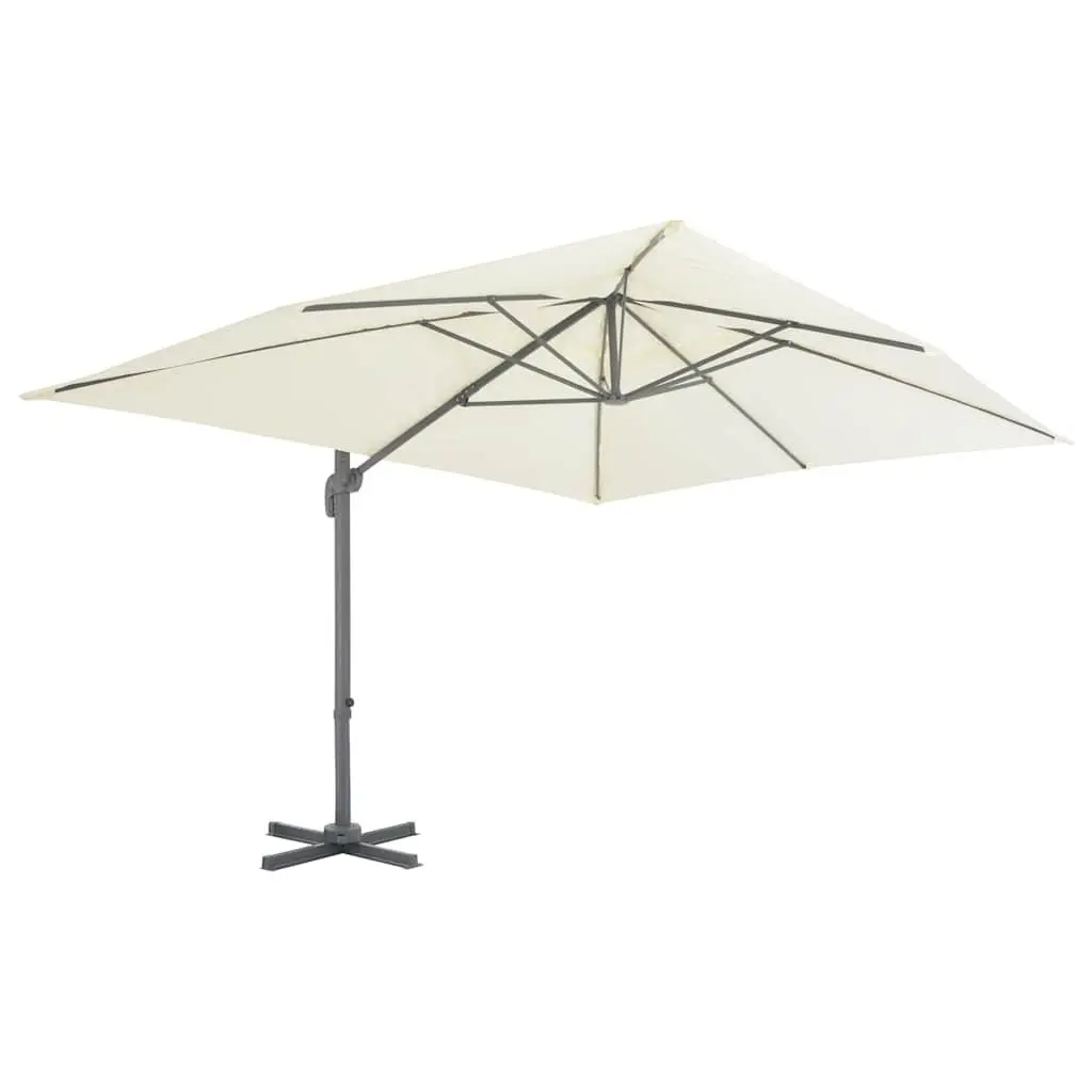 Garden Parasol Aluminium Frame UV-Resistant 360-Degree Tilt Rotate Beige