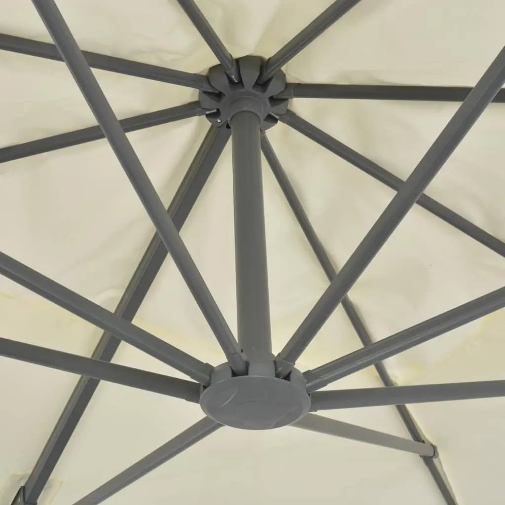 Garden Parasol Aluminium Frame UV-Resistant 360-Degree Tilt Rotate Beige