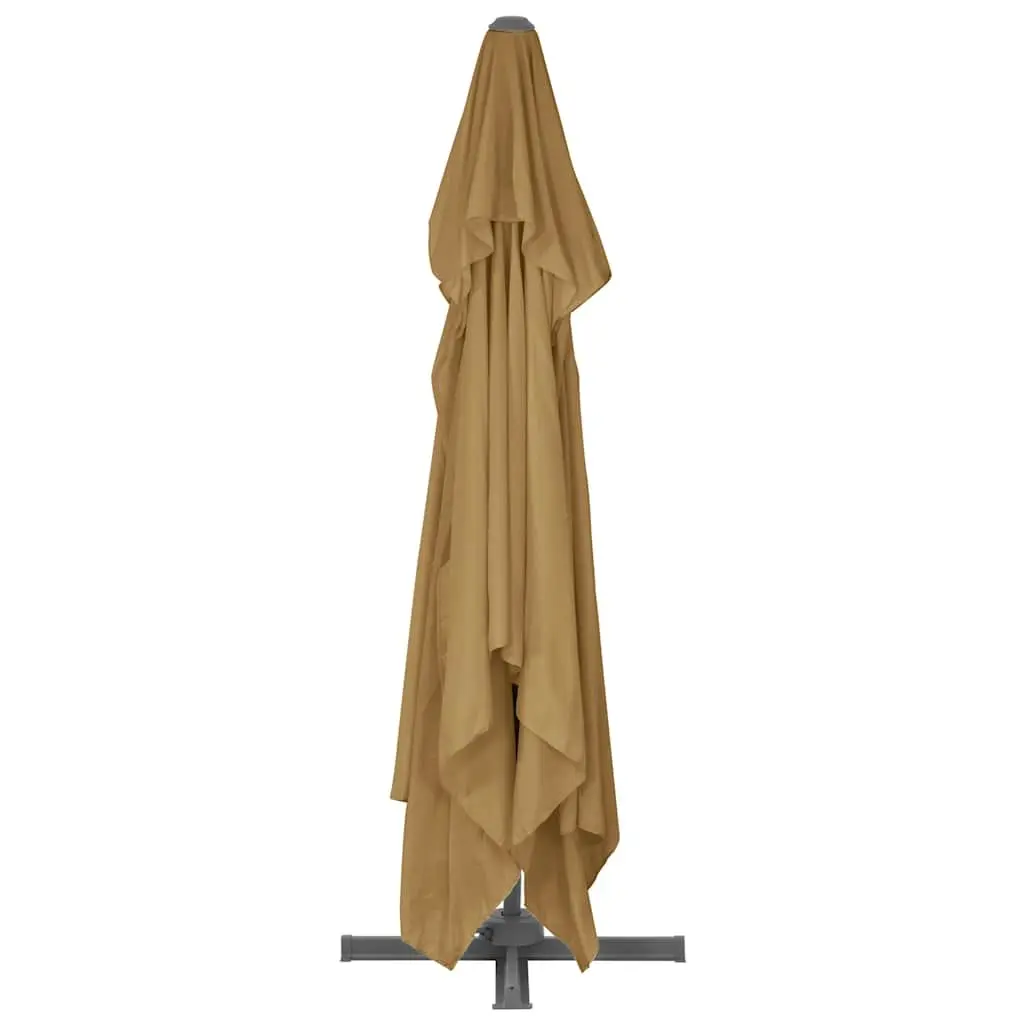 Garden Parasol Aluminium Frame UV-Resistant Cover 360 Degree Tilt Rotate Taupe