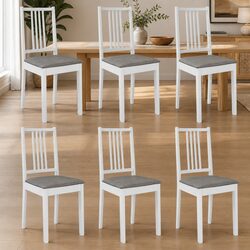 Functional White Dining Chairs Set of 6 for Family Meals