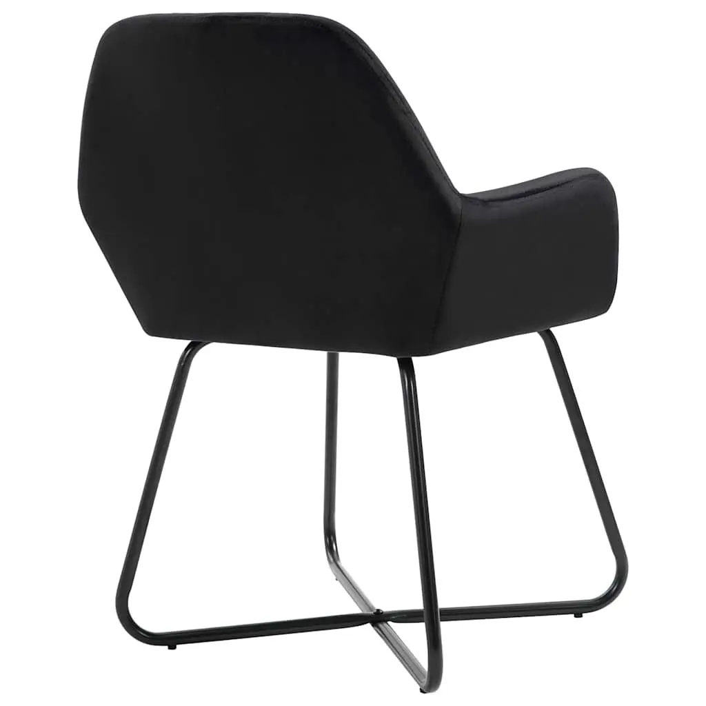 Dining Chairs Velvet Black Set of 6 Kitchen Living Room Seating