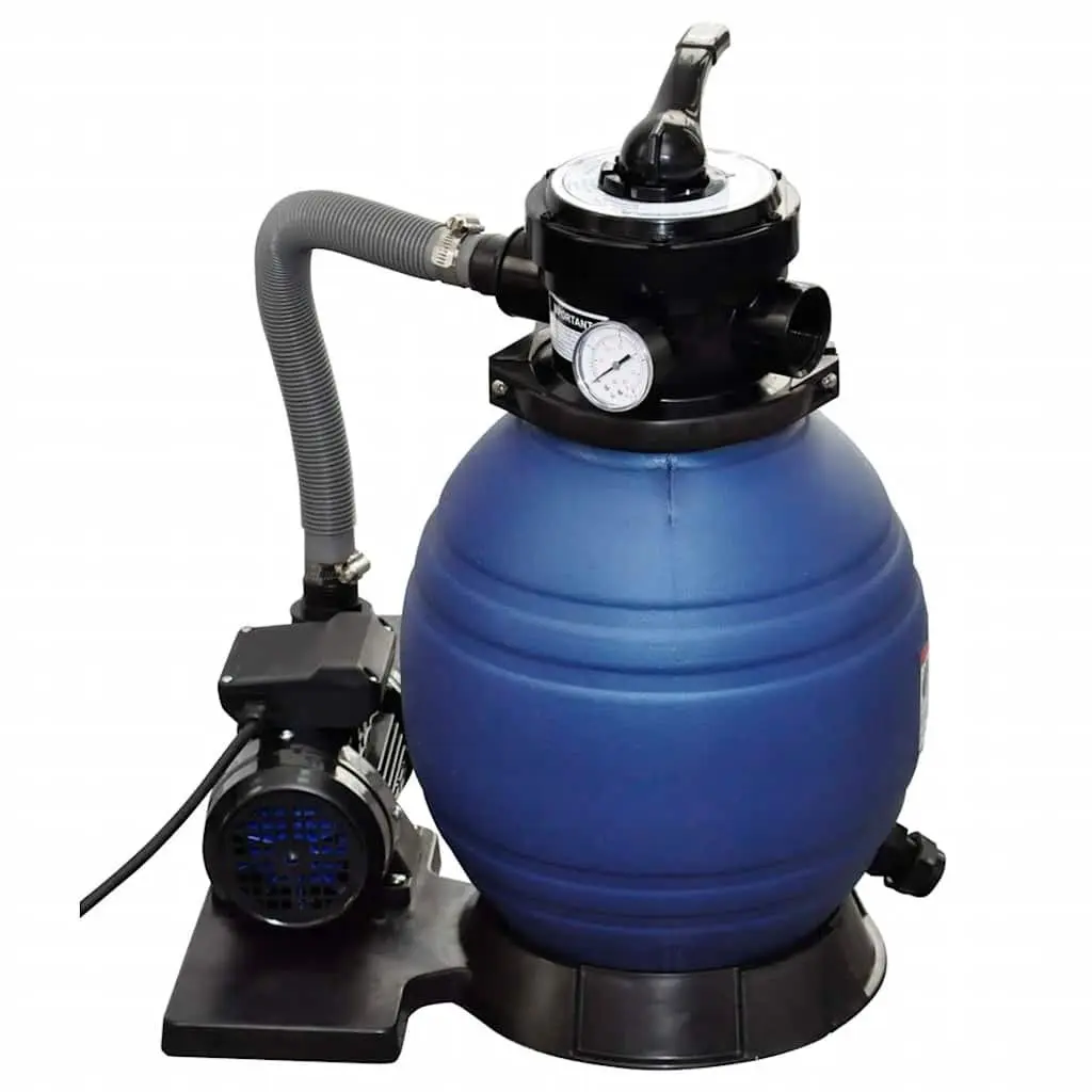 Sand Filter Pump 400W Above Ground 11000 L/h Durable Corrosion Proof Filtration System for Pool Spa Set of 2