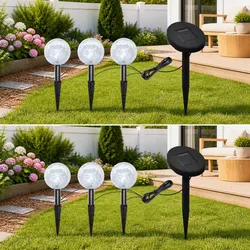 Solar Garden Lights 6 Pack LED Ball Outdoor Pathway Yard Patio Lighting Spike
