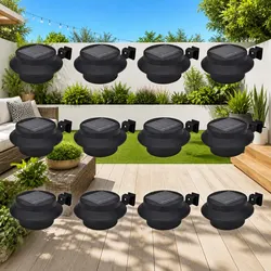 Solar Fence Lights for Outdoor Use, 12 pcs Set