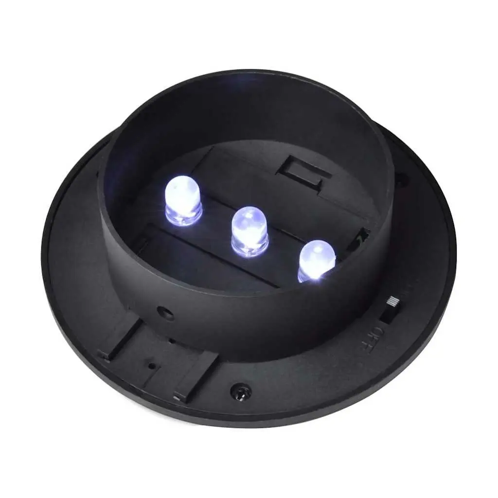Outdoor Solar Fence Lamps LED Black 12 Piece Durable Plastic Garden Wall Lighting