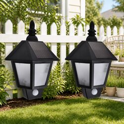 Practical Solar Wall Lamps 2 pcs for Any Outdoor Setting