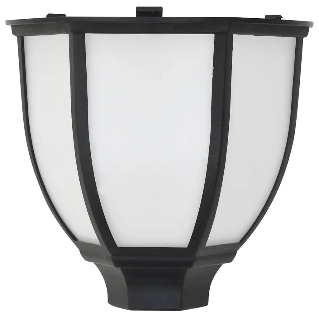 Outdoor Solar LED Lamps Black 6 Pack Garden Patio Pathway Automatic Dusk Lighting