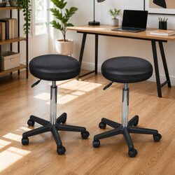 Versatile Black Adjustable Stools for Home and Office Use