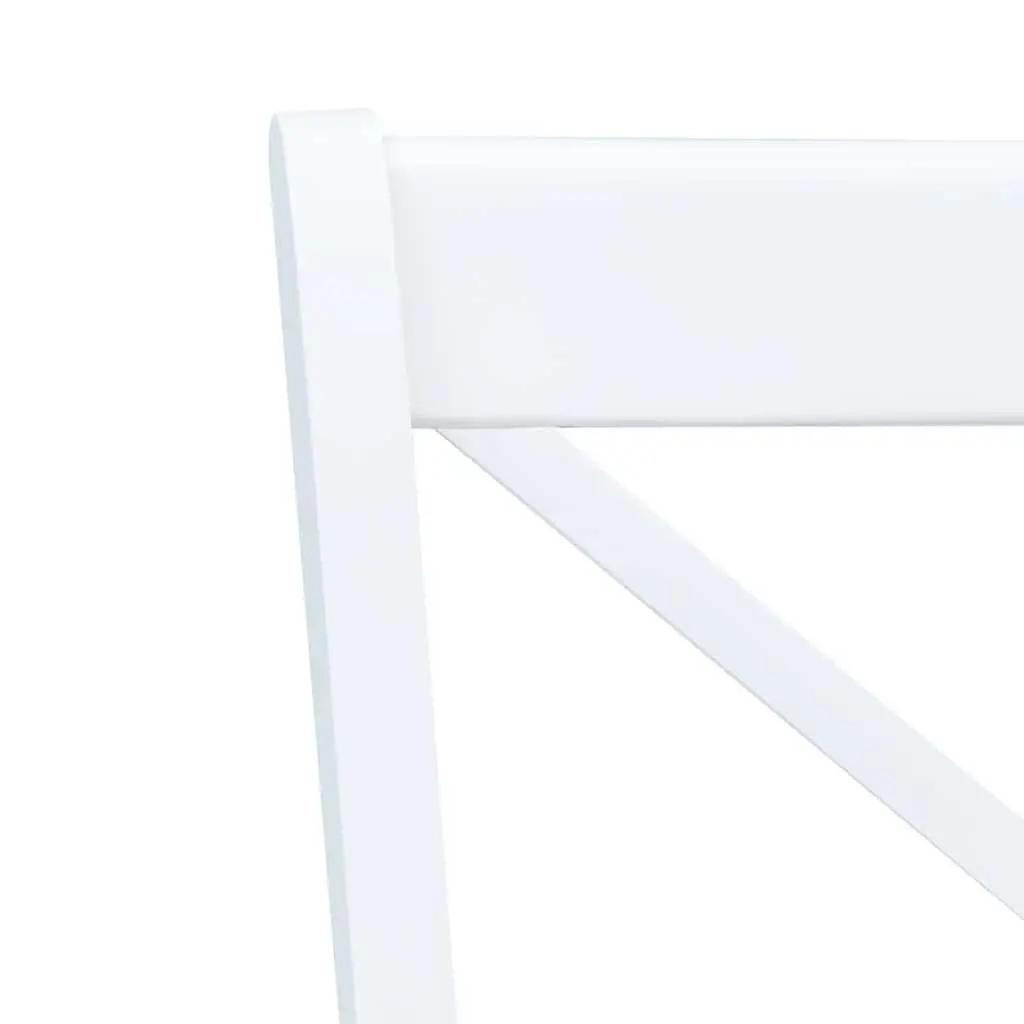 Dining Chairs Set 6 pcs White Kitchen Room Furniture Ergonomic Design
