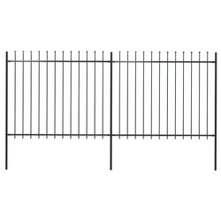 Practical Garden Fence Panel with Spear Top for Your Space 359x150cm
