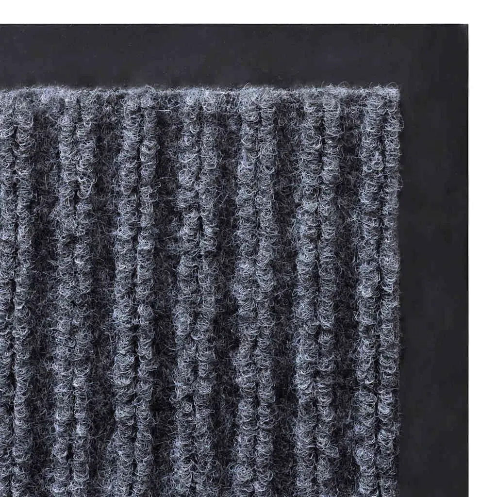 Door Mats Non-Slip PVC Backing 90x60 cm Grey 2 Piece