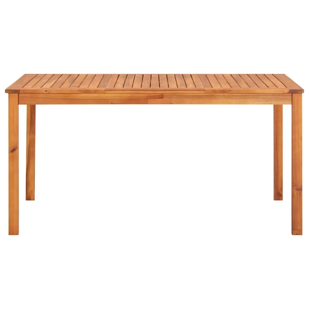 7 Piece Outdoor Dining Set Brown Solid Wood Acacia Table Chairs Cushions Patio