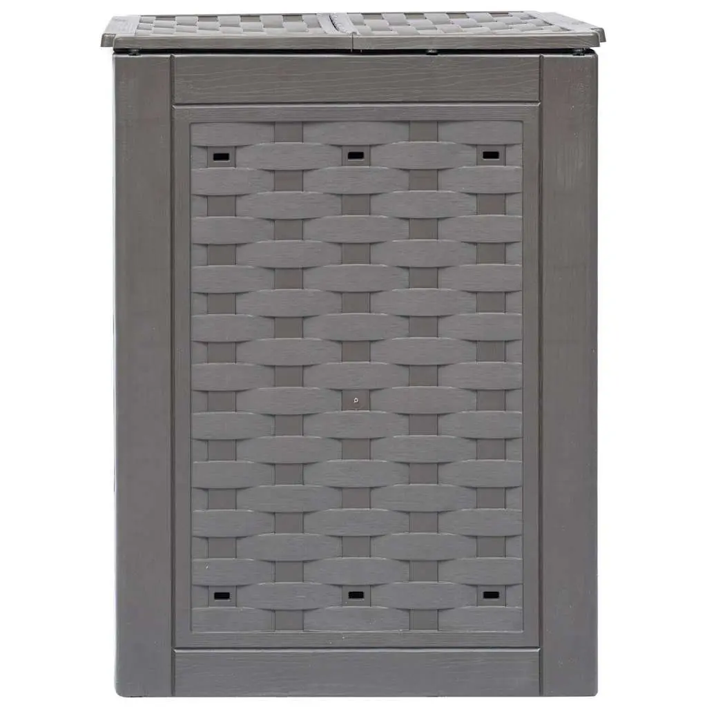Garden Composters Plastic 60x60x83 cm Brown 3 Piece Rattan Look Outdoor Waste Bins