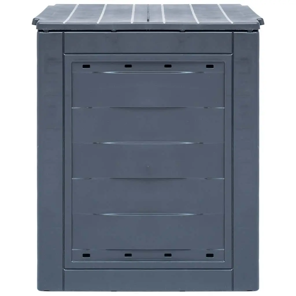 Garden Composters Plastic 60x60x73cm Grey 2 Pack Rattan Look
