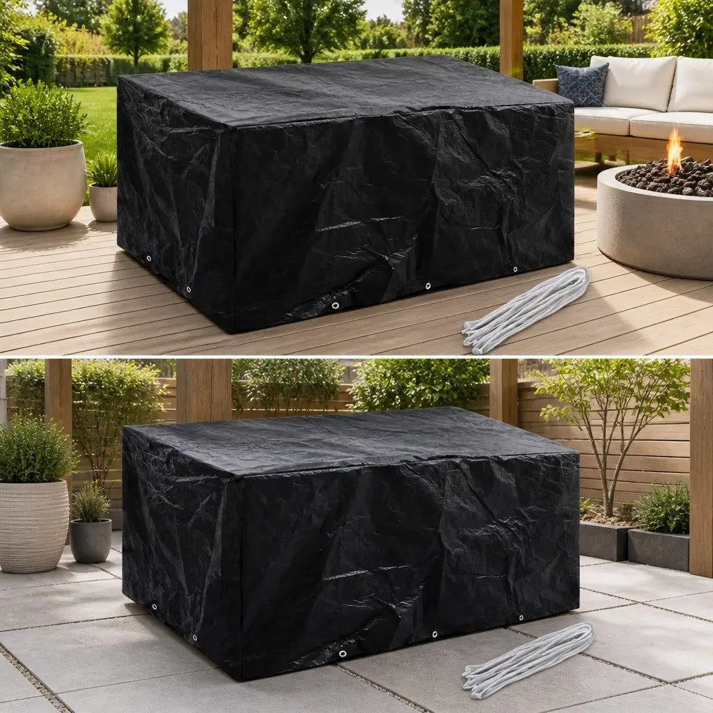 Garden Furniture Covers 6 Person Rattan Set Protective 240x140cm 10 Eyelets