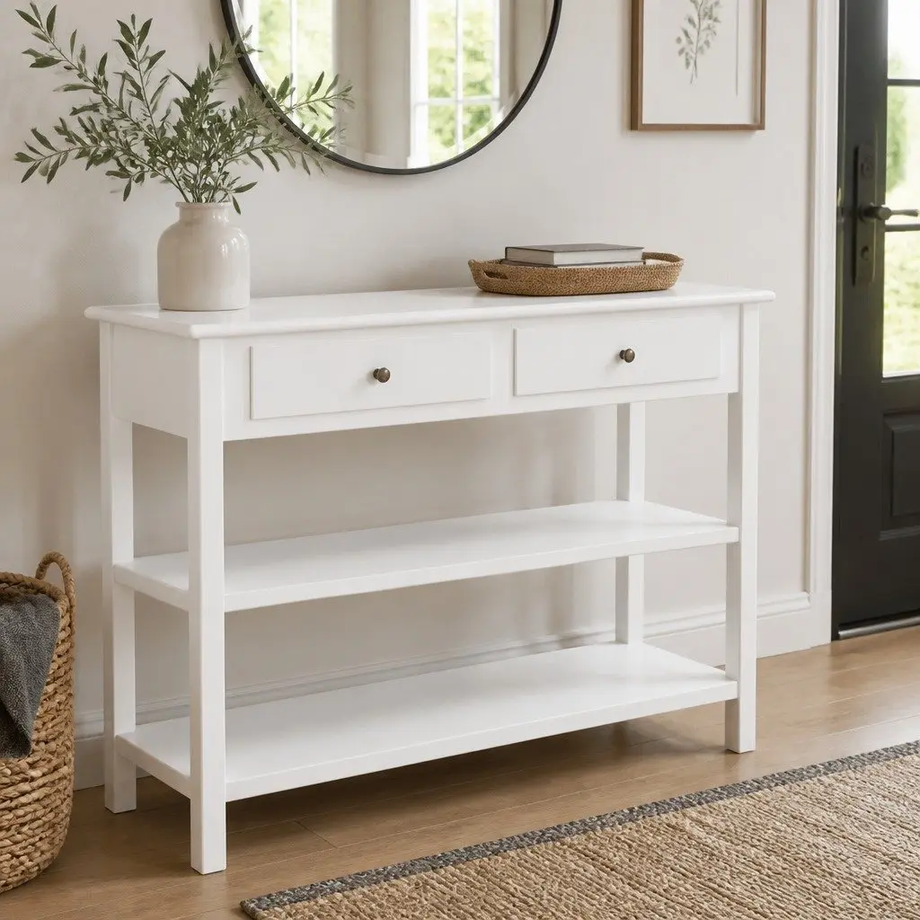 White Sideboard for Home Organization