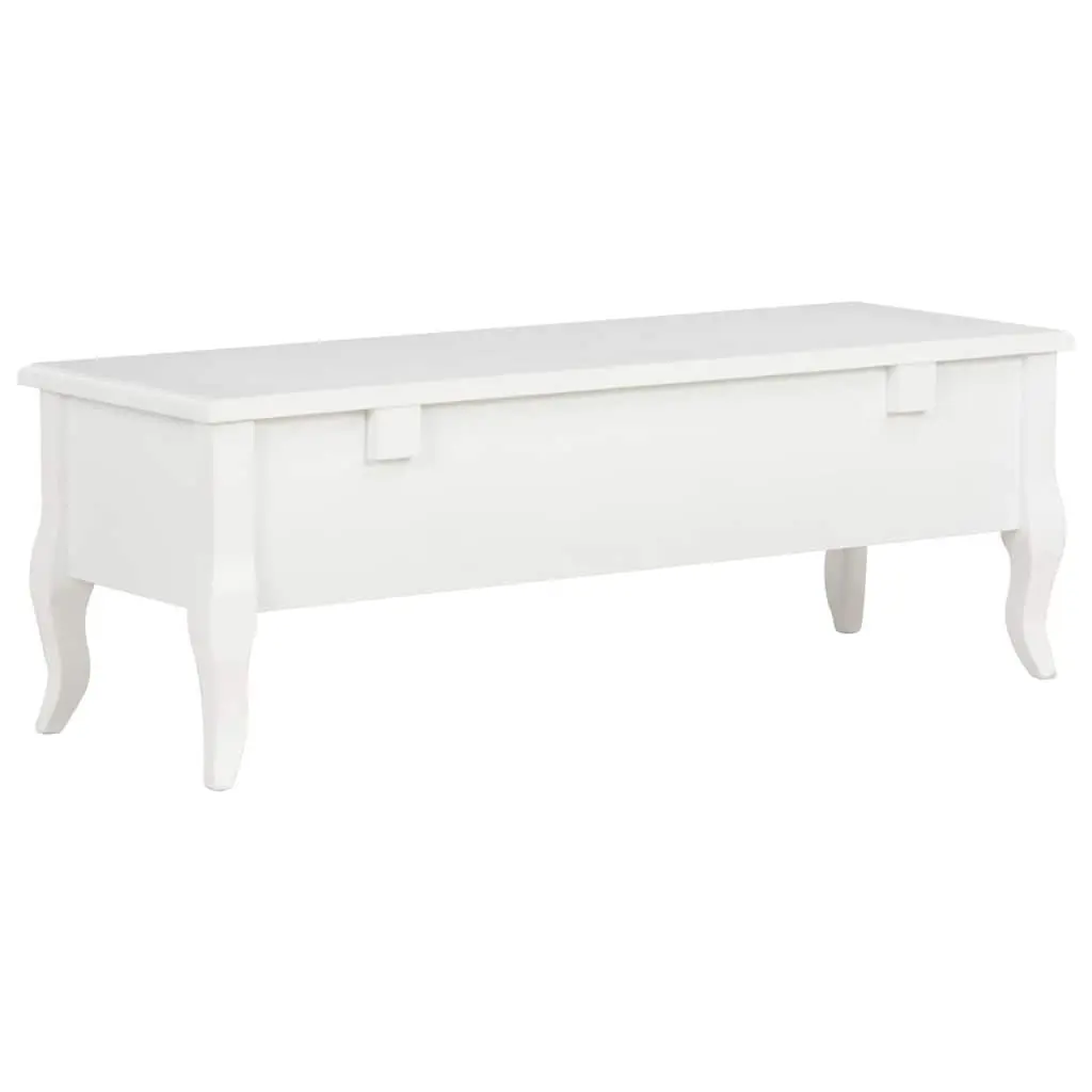 TV Cabinet Wood 100x35x35 cm White Storage Unit with 3 Drawers