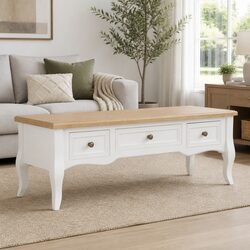 Practical White TV Cabinet with 3 Drawers for Home Use