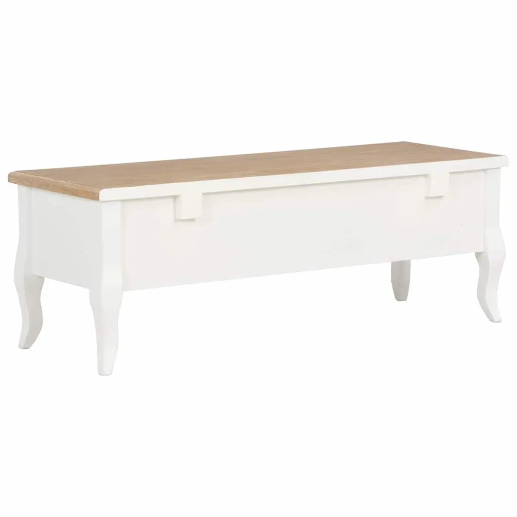 TV Cabinet Wood 100x35x35cm White Storage Unit with 3 Drawers