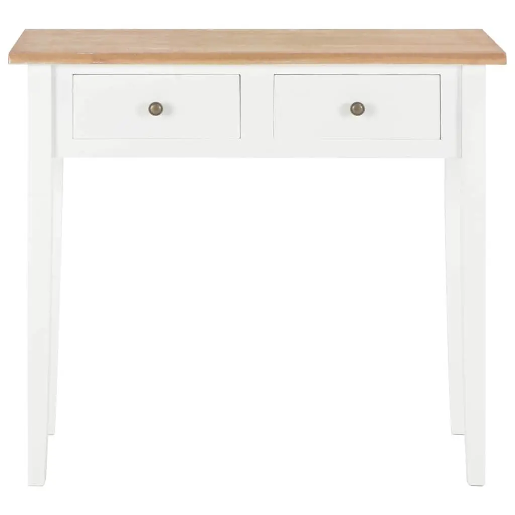 Console Table MDF and Pinewood 79 x 30 x 74 cm White with Drawers
