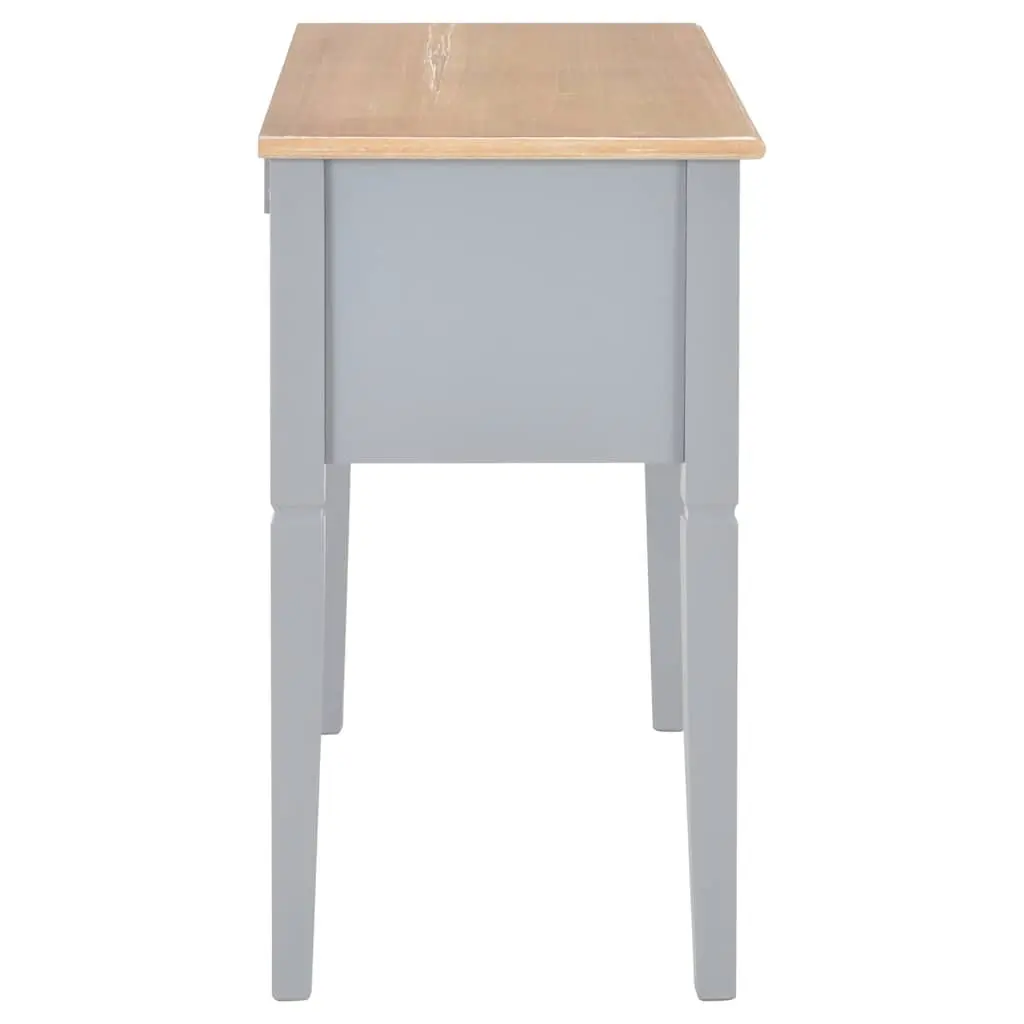 Writing Desk Grey MDF Pinewood 109.5 x 45 x 77.5 cm Home Office Furniture