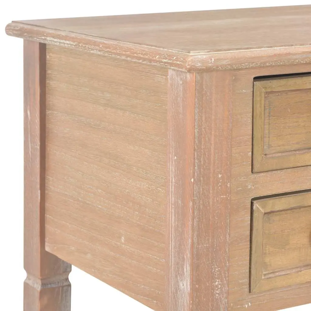 Brown Wood Writing Desk with Five Drawers Spacious Desktop Office Study Furniture