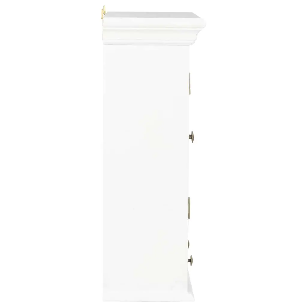 Wall Cabinet Engineered Wood 49x22x59cm White Kitchen Bathroom Living Room Storage Cupboard