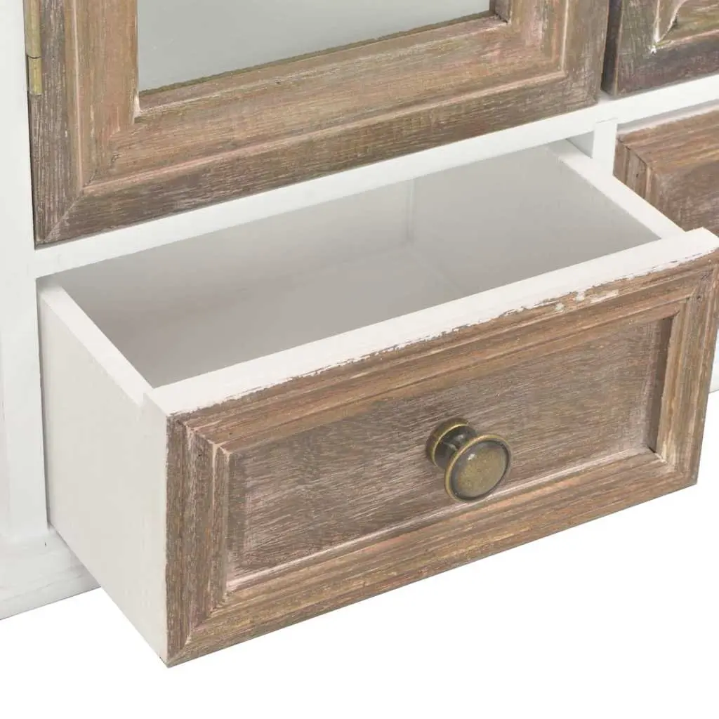 Wall Cabinet Engineered Wood 49x22x59cm White Kitchen Bathroom Living Room Storage Cupboard