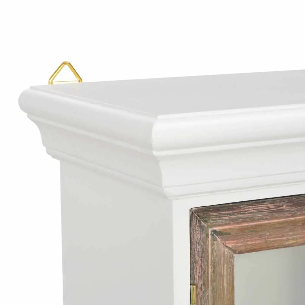 Wall Cabinet Engineered Wood 49x22x59cm White Kitchen Bathroom Living Room Storage Cupboard