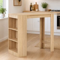 Practical Bar Table for Dining with Storage Solutions