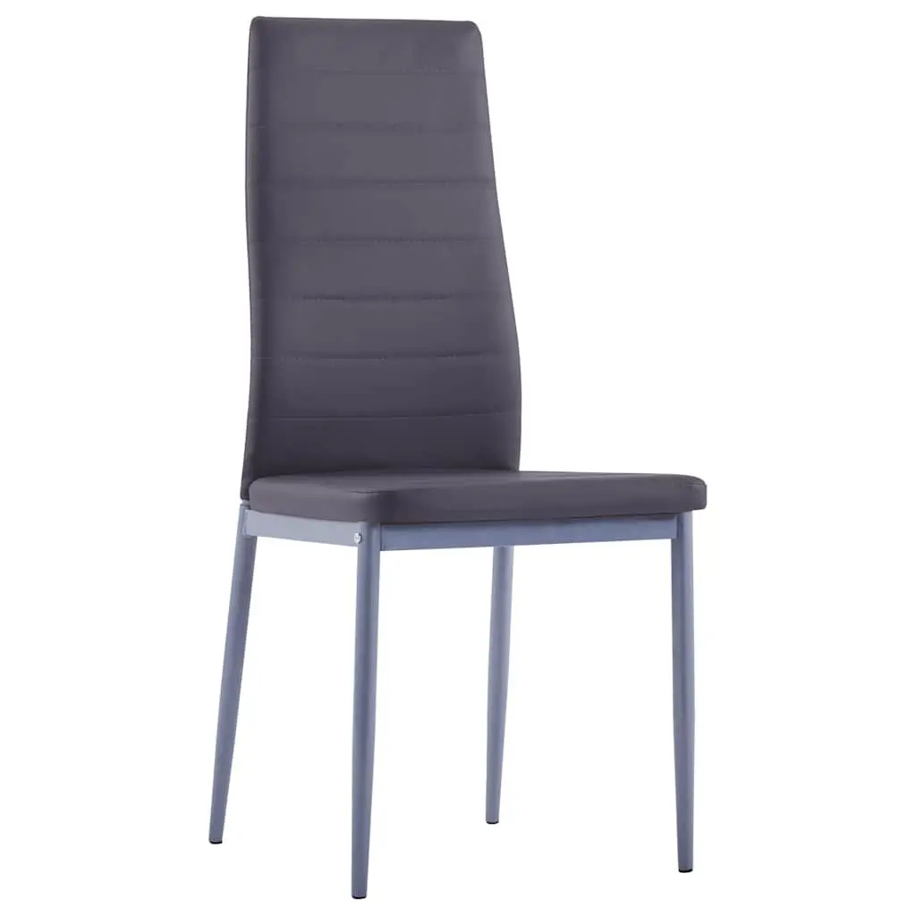 Dining Table Set 5 Piece Grey Kitchen Modern Design Glass Top Chairs