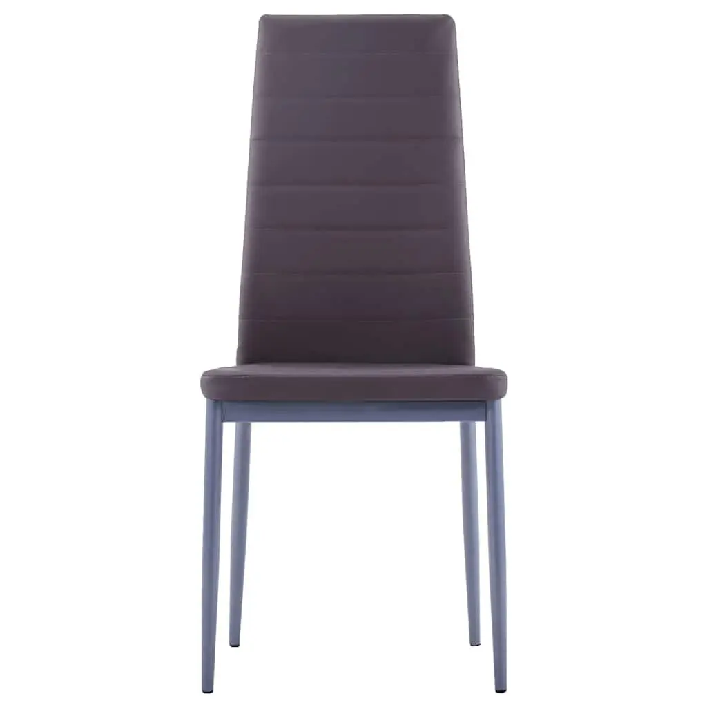 Dining Set 7 Piece Modern Table 6 Chairs Grey Kitchen Furniture Room Dinette