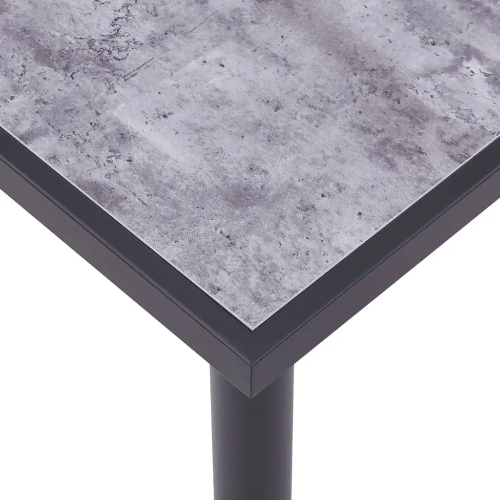 Dining Table MDF Black Concrete 180x90x75 cm