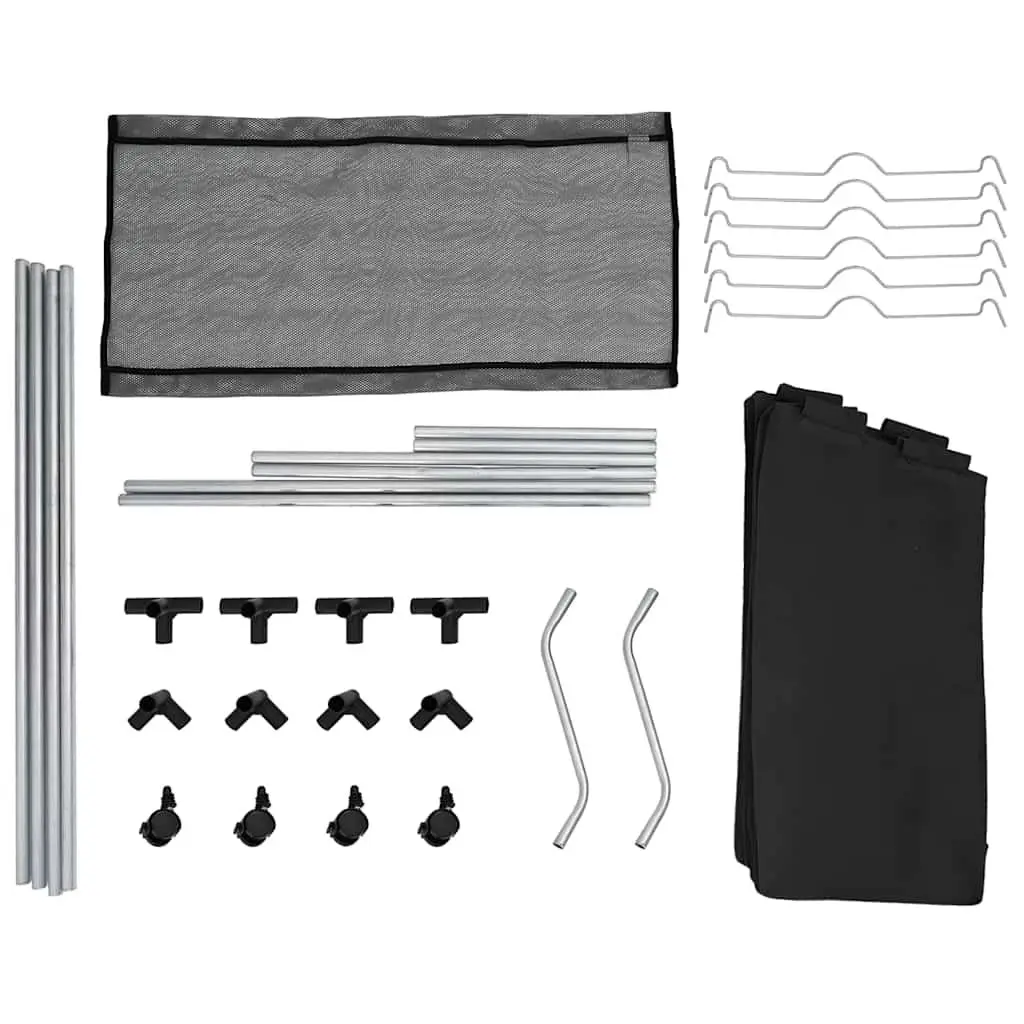 Laundry Sorter Steel Frame Black 3 Bags with Wheels and Handles Utility Room Organizer