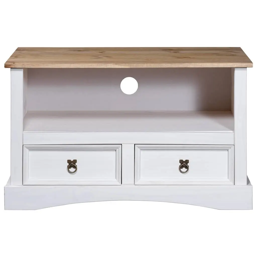 TV Cabinet Wooden 91x43x56cm White Storage Unit
