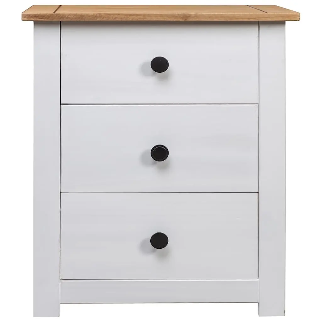 Wooden Bedside Cabinet White 46x40x57cm 3 Drawer Nightstand Storage Chest