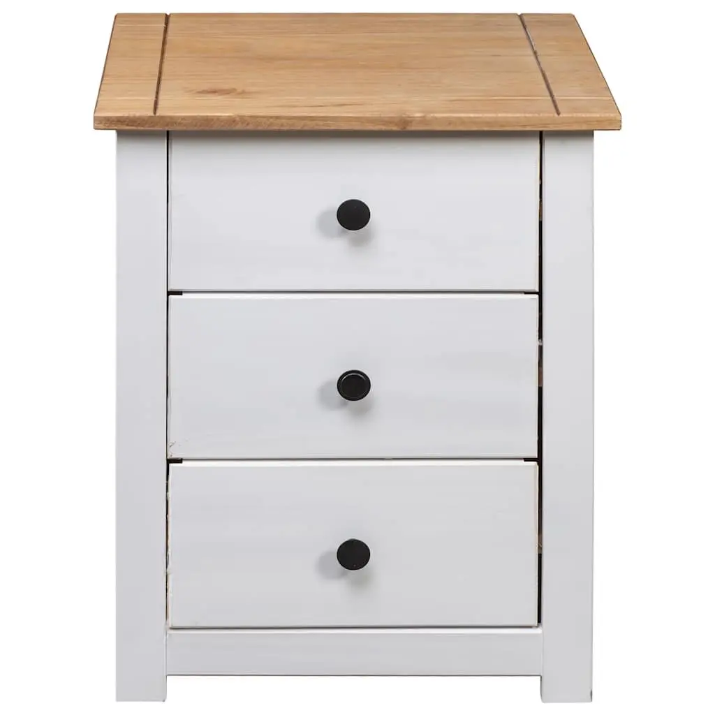 Wooden Bedside Cabinet White 46x40x57cm 3 Drawer Nightstand Storage Chest