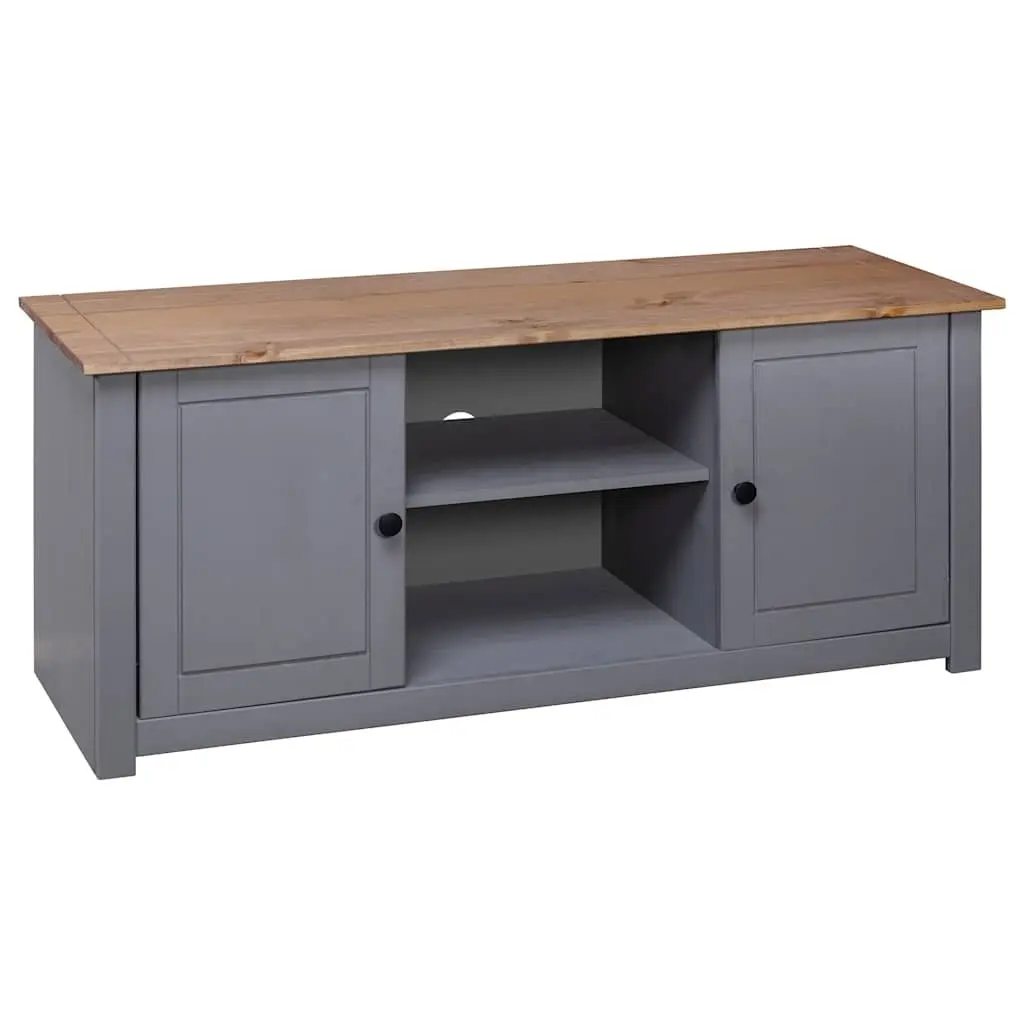 TV Cabinet Grey Wooden Storage Unit Living Room Media Console Stand 120x40x50cm
