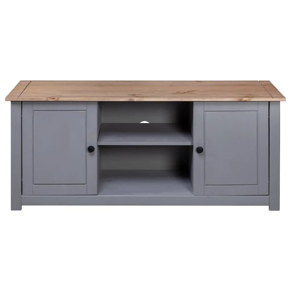 TV Cabinet Grey Wooden Storage Unit Living Room Media Console Stand 120x40x50cm