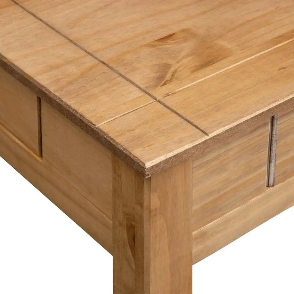 Solid Pine Wood Coffee Table with Drawer