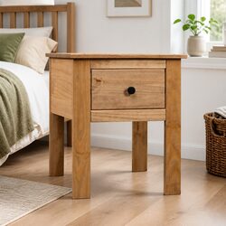 Practical Bedside Cabinet 46x40x57cm with Storage Options
