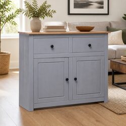 Functional Grey Sideboard for Living and Dining Spaces